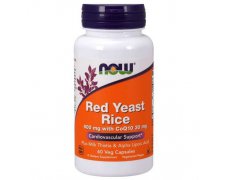 NOW FOODS Red Yeast Rice with CoQ10 ( czerwony ryż, koenzym Q10) 600mg