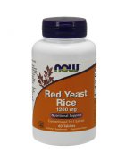 NOW FOODS Red Yeast Rice Extract (czerwony ryż) 1200mg - 60 tabletek