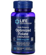 Life Extension High Potency Optimized Folate (kwas foliowy) - 30 tabletek