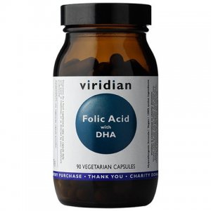 VIRIDIAN Kwas Foliowy z DHA 90