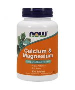 NOW FOODS Calcium & Magnesium 100 tabletek - 250 tabletek