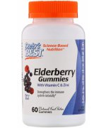 DOCTOR'S BEST Elderberry Gummies with Vitamin C & Zinc, Berry Blast - żelki - 60 żelek