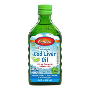 Carlson Labs Kid's Cod Liver Oil, 550mg Natural Olej z dzikiego dorsza norweskiego