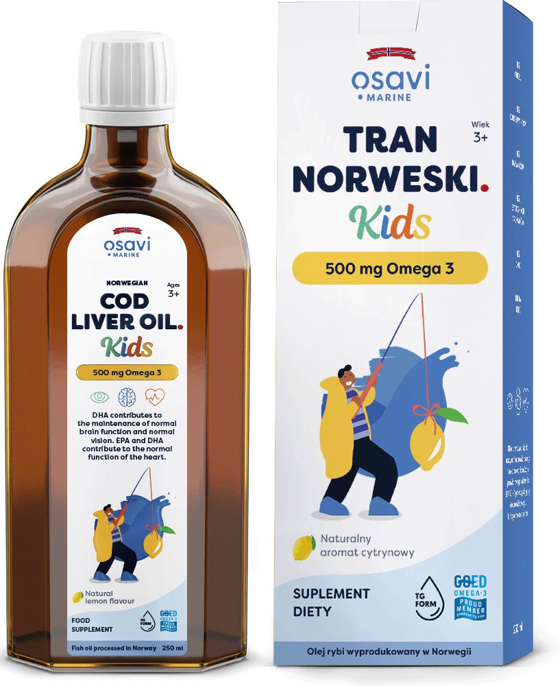 Osavi Tran Norweski Kids (Marine), 500mg Omega 3 (Cytryna) Kwasy