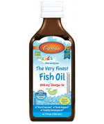 Carlson Labs Kid's The Very Finest Fish Oil, 800mg Natural Omega 3 z norweskich ryb dla dzieci - 200 ml. cytryna