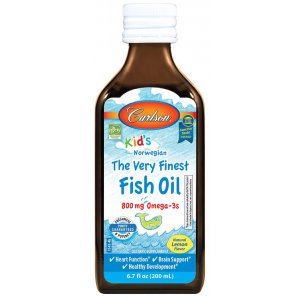 Carlson Labs Kid's The Very Finest Fish Oil, 800mg Natural Omega 3 z norweskich ryb dla dzieci