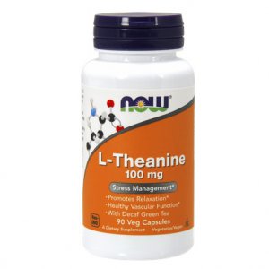 NOW FOODS L-Teanina plus Zielona herbata 100mg