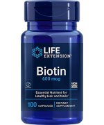 Life Extension Biotyna 600mcg - 100 kapsułek