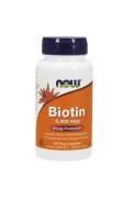 NOW Biotin (Biotyna) 5000µg - 60 kapsułek