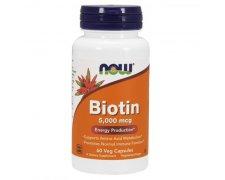 NOW FOODS Biotin (Biotyna) 5000µg 