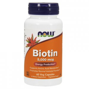 NOW FOODS Biotin (Biotyna) 5000µg 