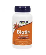 NOW Biotin (Biotyna) 1000µg - 100 kapsułek