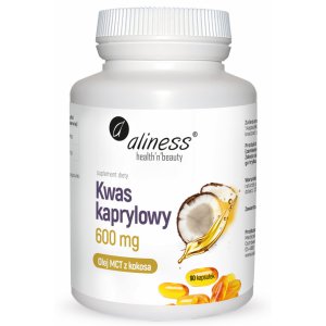 Aliness Kwas kaprylowy (60% C8) 600 mg
