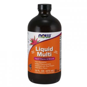 NOW FOODS Liquid Multiwitamina Dzika jagoda 473ml