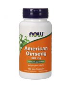 NOW American Ginseng (Żeń-szeń amerykański) 500mg - 100 kapsułek