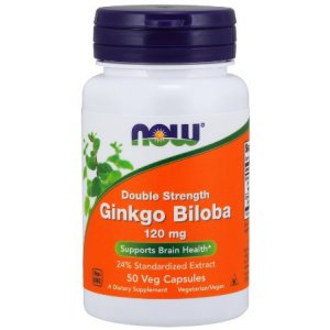 NOW FOODS Ginkgo Biloba Podwójna moc 120mg