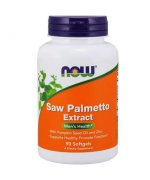 NOW FOODS Saw Palmetto Extract (palma sabałowa) + Olej z pestek dyni + Cynk 80mg - 90 kapsułek