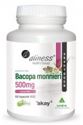 Aliness Bacopa monnieri extract 50%, 500 mg - 100 kapsułek