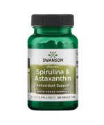 SWANSON Spirulina + Astaksantyna organiczna - 120 tabletek