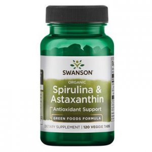 SWANSON Spirulina + Astaksantyna organiczna