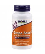 NOW FOODS Ekstrakt z pestek winogron (Grape seed Standardized Extract) 100mg - 100 kapsułek