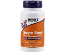 NOW FOODS Ekstrakt z pestek winogron (Grape seed Standardized Extract) 100mg