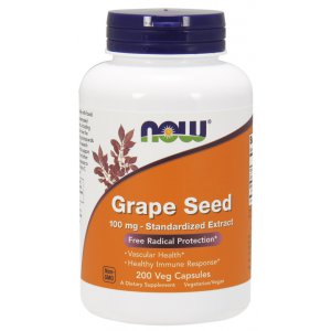 Now Foods Grape Seed Standardized Extract, 100mg (ekstrakt z pestek winogron)