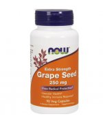 NOW FOODS Ekstrakt z pestek winogron (Grape Seed Extra Strength) 250mg - 90 kapsułek