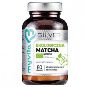 MYVITA Silver Pure 100% Matcha BIO proszek (liście zielonej herbaty) 80g