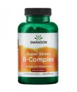 Swanson Super Stress B-Complex with Vitamin C - stres - 240 kapsułek 