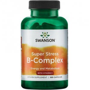Swanson Super Stress B-Complex with Vitamin C - stres