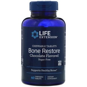 Life Extension Bone Restore tabletki do ssania smak czekoladowy