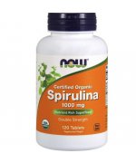 NOW Spirulina Organiczna 1000mg - 120 tabletek