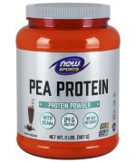 Now Foods Pea Protein, Białko Grochowe - czekolada - 907 g 