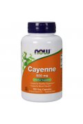 NOW FOODS Cayenne 500mg (Papryczka cayenne) - 100 kapsułek