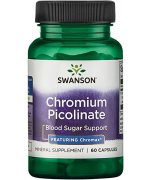 Swanson Chromium Picolinate Featuring Chromax, 200mcg - Chrom - 60 kapsułek 