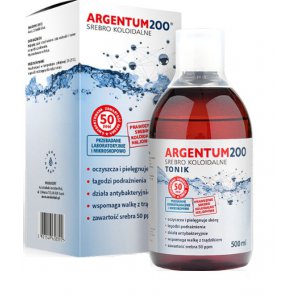 AURA HERBALS Argentum 200 Srebro Koloidalne 50ppm tonik 500 ml