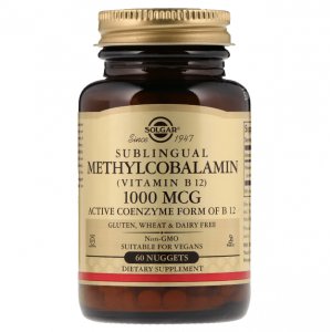 Solgar Witamina B12 1000 μg bryłki/tabletki do ssania (metylokobalamina)