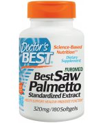 Doctor's Best Palma sabałowa - Saw Palmetto Standardized Extract 320mg - 180 kapsułek