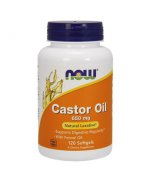 NOW Castor Oil (Olej rycynowy) 650mg - 120 kapsułek