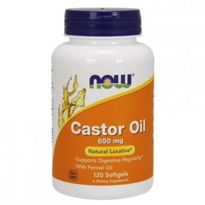 NOW FOODS Castor Oil (Olej rycynowy) 650mg