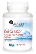 Aliness Krill Oil NKO Omega 3 z Astaksantyną, 500 mg - 60 kapsułek