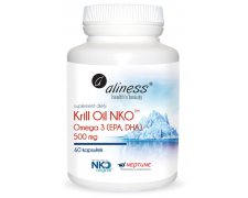 Aliness Krill Oil NKO Omega 3 z Astaksantyną, 500 mg