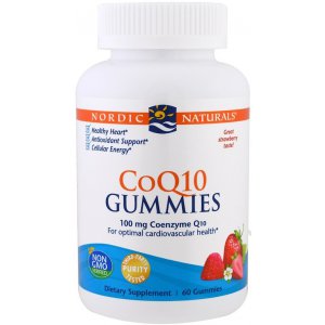 NORDIC NATURALS Koenzym CoQ10 żelki 100mg smak truskawkowy
