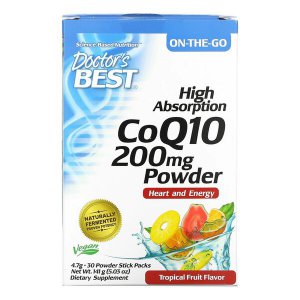 DOCTOR'S BEST Koenzym Q10 saszetki smak tropikalny - High Absorption CoQ10 