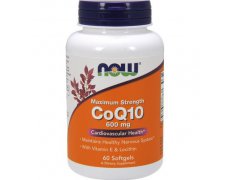 NOW FOODS Koenzym Q10 + Lecytyna sojowa + Witamina E 600mg