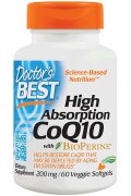 DOCTOR'S BEST Koenzym Q10 - High Absorption CoQ10 with BioPerine 200mg - smak karmelowy - 60 żelek