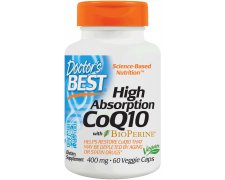 DOCTOR'S BEST Koenzym Q10 400mg - High Absorption CoQ10 with BioPerine