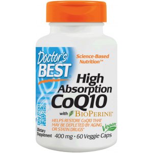 DOCTOR'S BEST Koenzym Q10 400mg - High Absorption CoQ10 with BioPerine