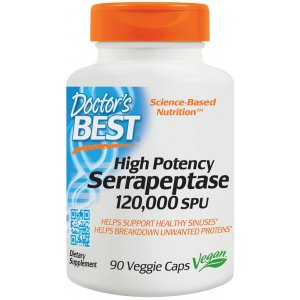 Doctor's Best Serrapeptase, 120 000 SPU High Potency VEGE